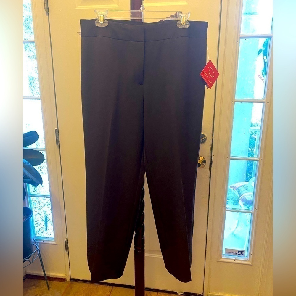 NWT OSCAR DE LA RENTA BROWN SLACKS SIZE 12